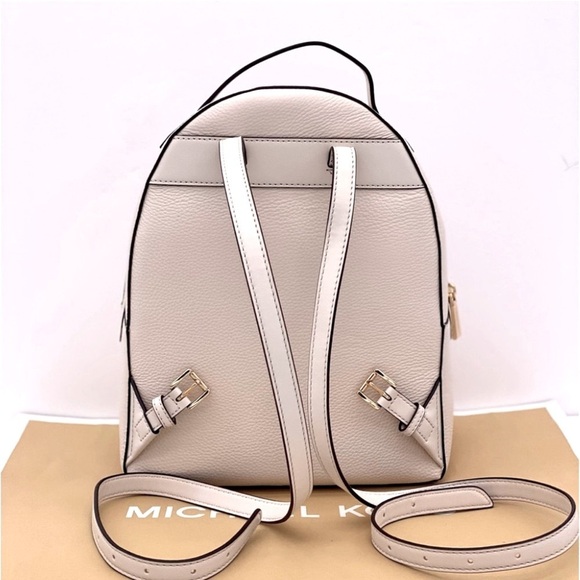 Michael Kors Valerie Medium Light Cream Pebbled Leather Backpack main image 6